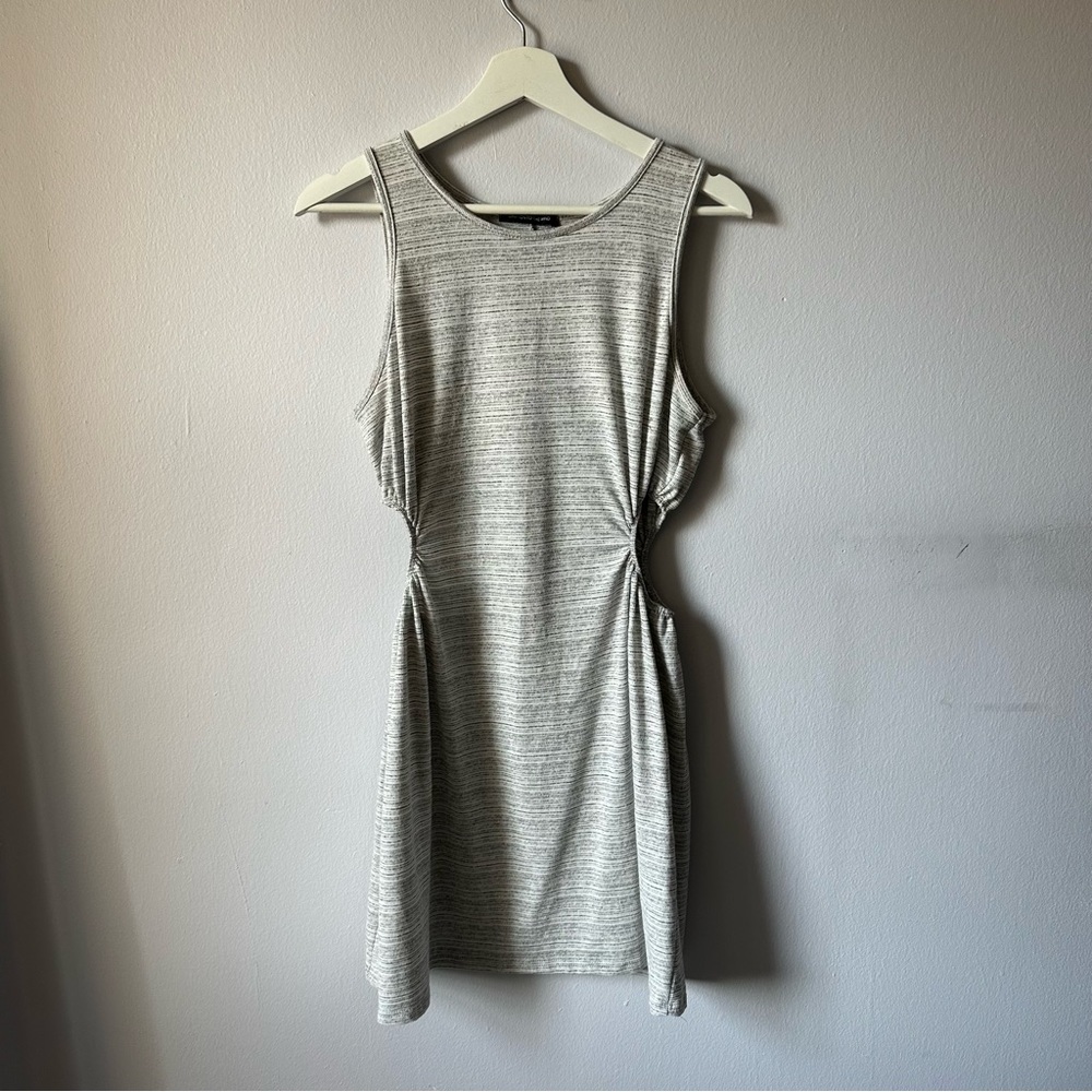 Caution To The Wind Gray Midi Dress